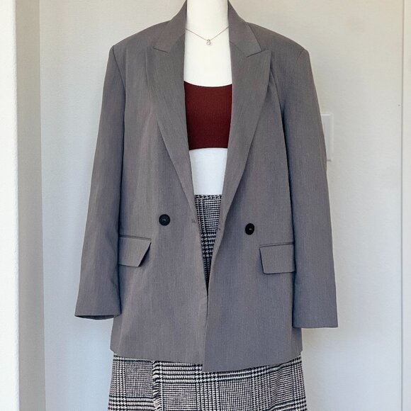 Zara OVERSIZED DOUBLE BREASTED BLAZER XS - Picture 1 of 7